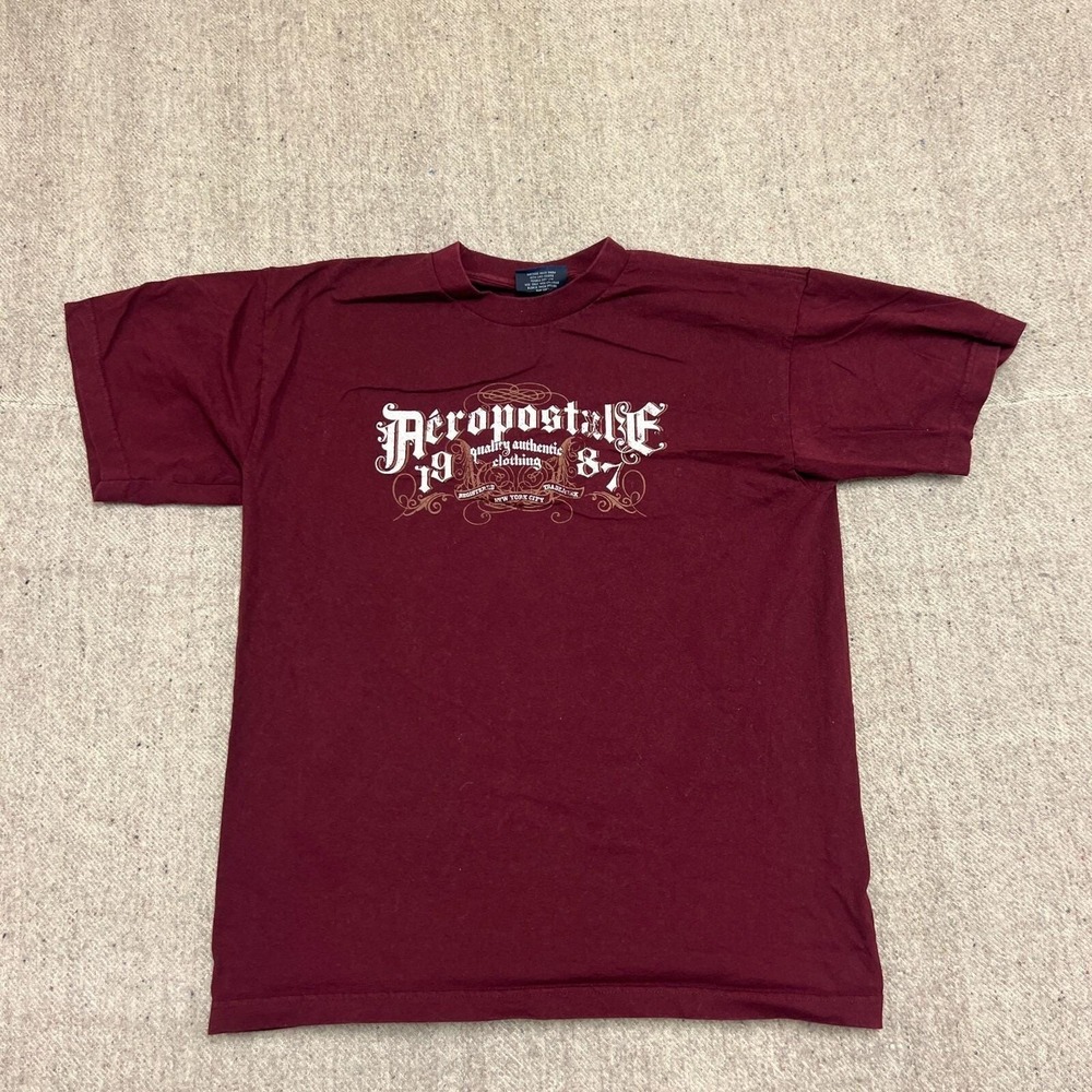 Vintage Aeropostale Shirt Mens Large Red 2000s Y2K